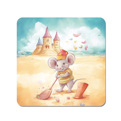 Mouse On A Beach Holiday Coasters