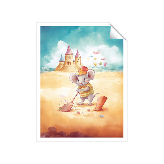 Mouse On A Beach Holiday Art Prints