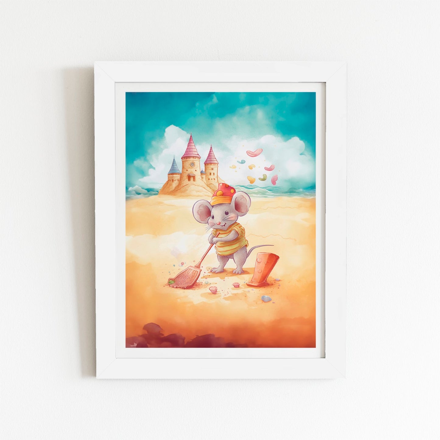 Mouse On A Beach Holiday Art Prints