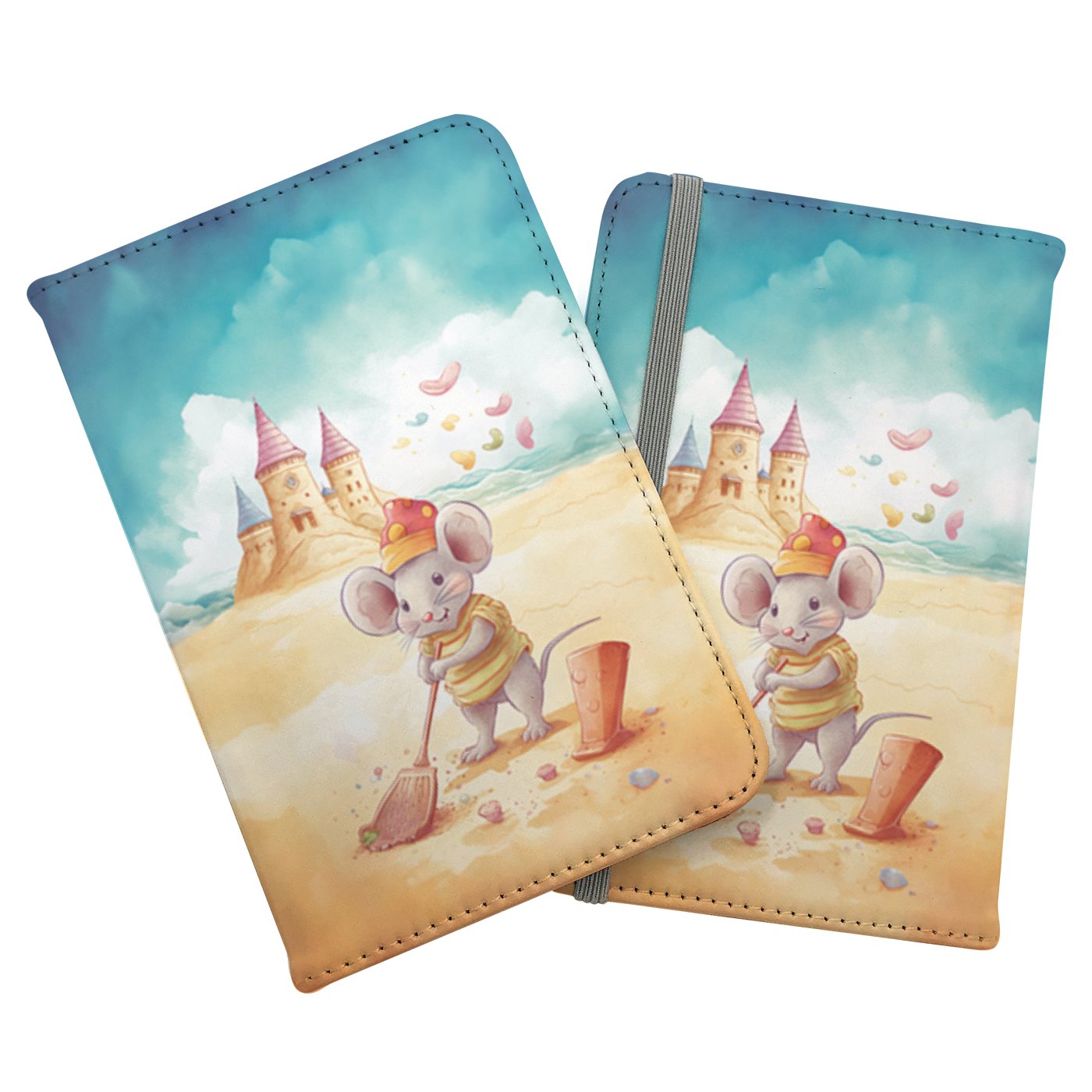 Mouse On A Beach Holiday Passport Cover