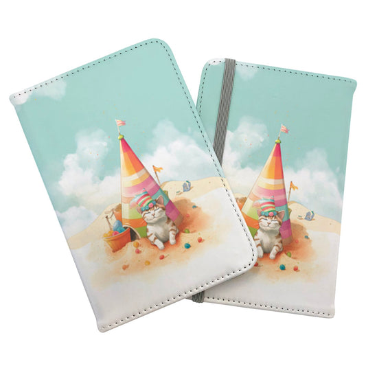 Cat On A Beach Holiday Passport Cover