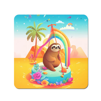 Sloth On A Beach Holiday Coasters