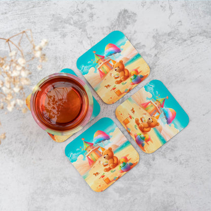 Bear On A Beach Holiday Coasters