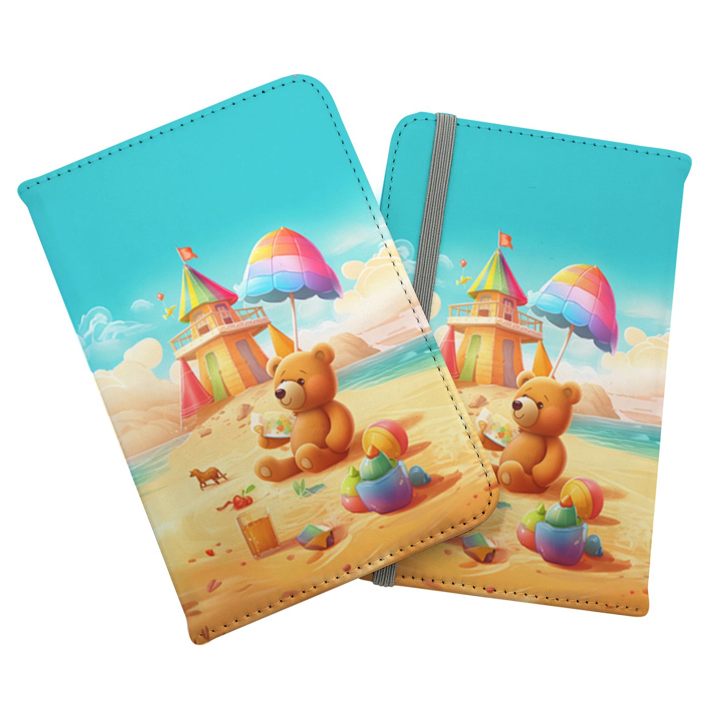 Bear On A Beach Holiday Passport Cover