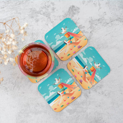 Seagulls On A Beach Holiday Coasters