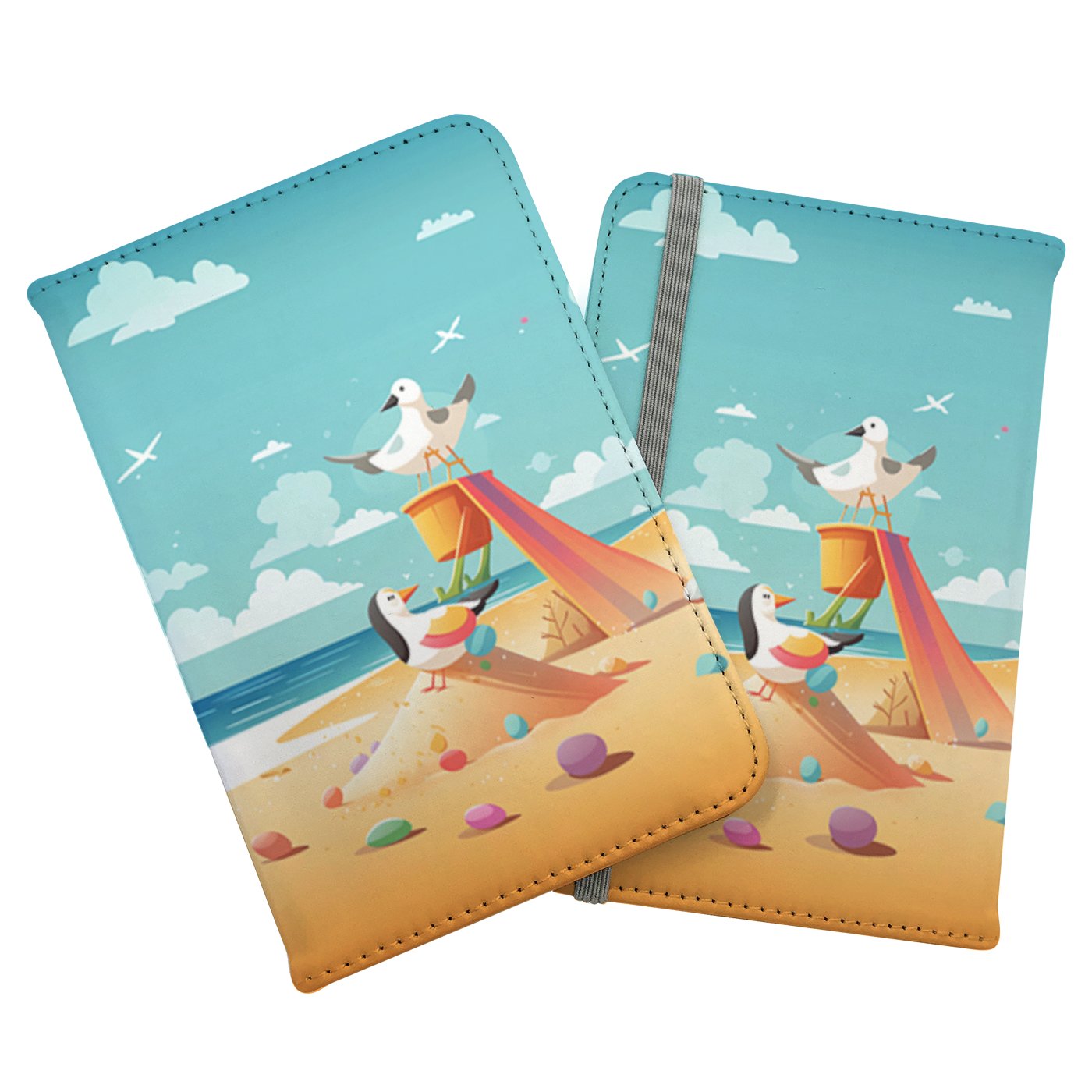 Seagulls On A Beach Holiday Passport Cover