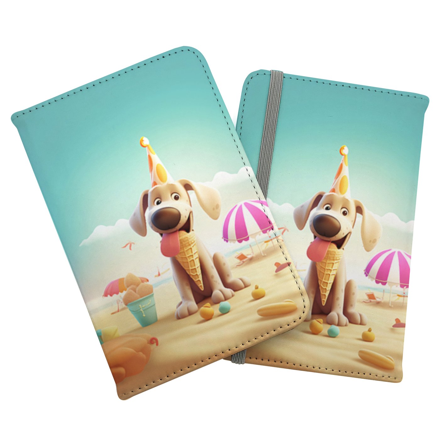 Dog On A Beach Holiday Passport Cover