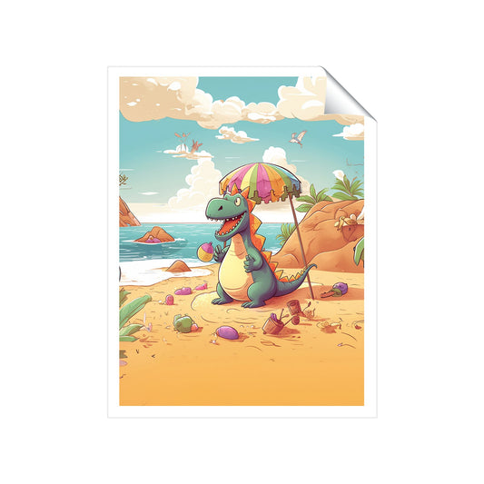 Dragon On A Beach Holiday Art Prints