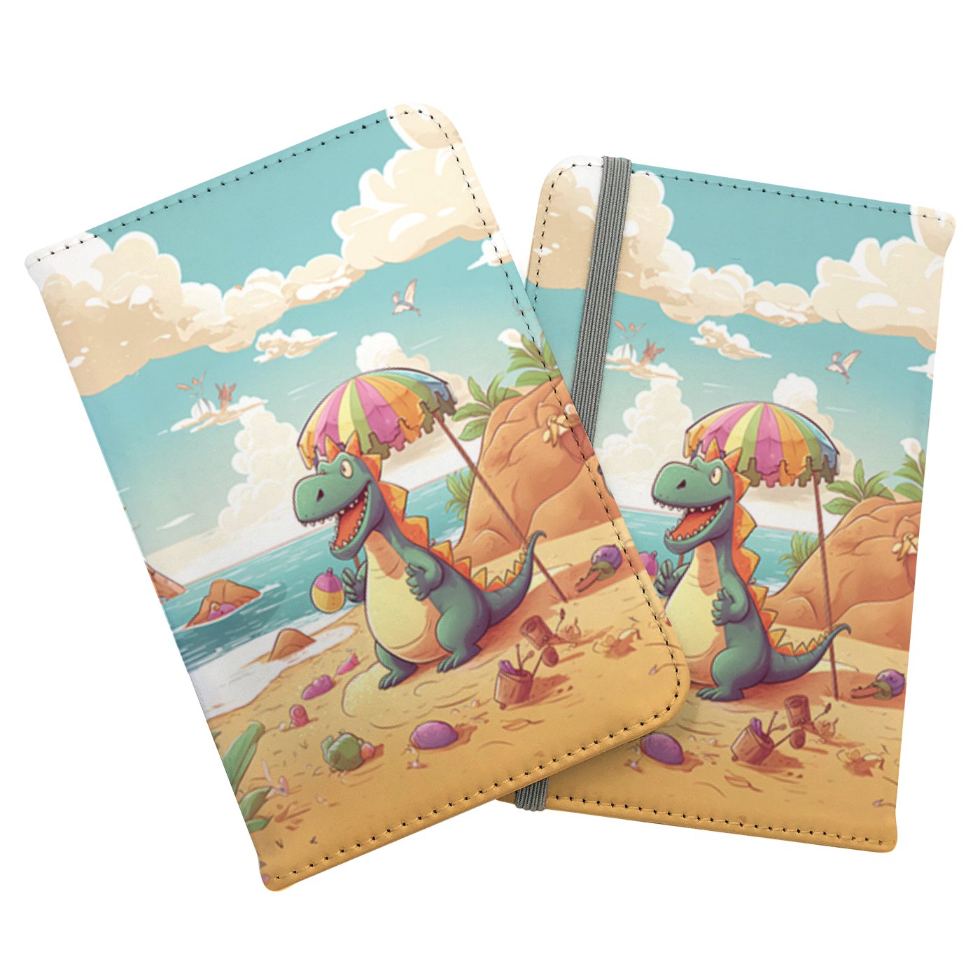 Dragon On A Beach Holiday Passport Cover