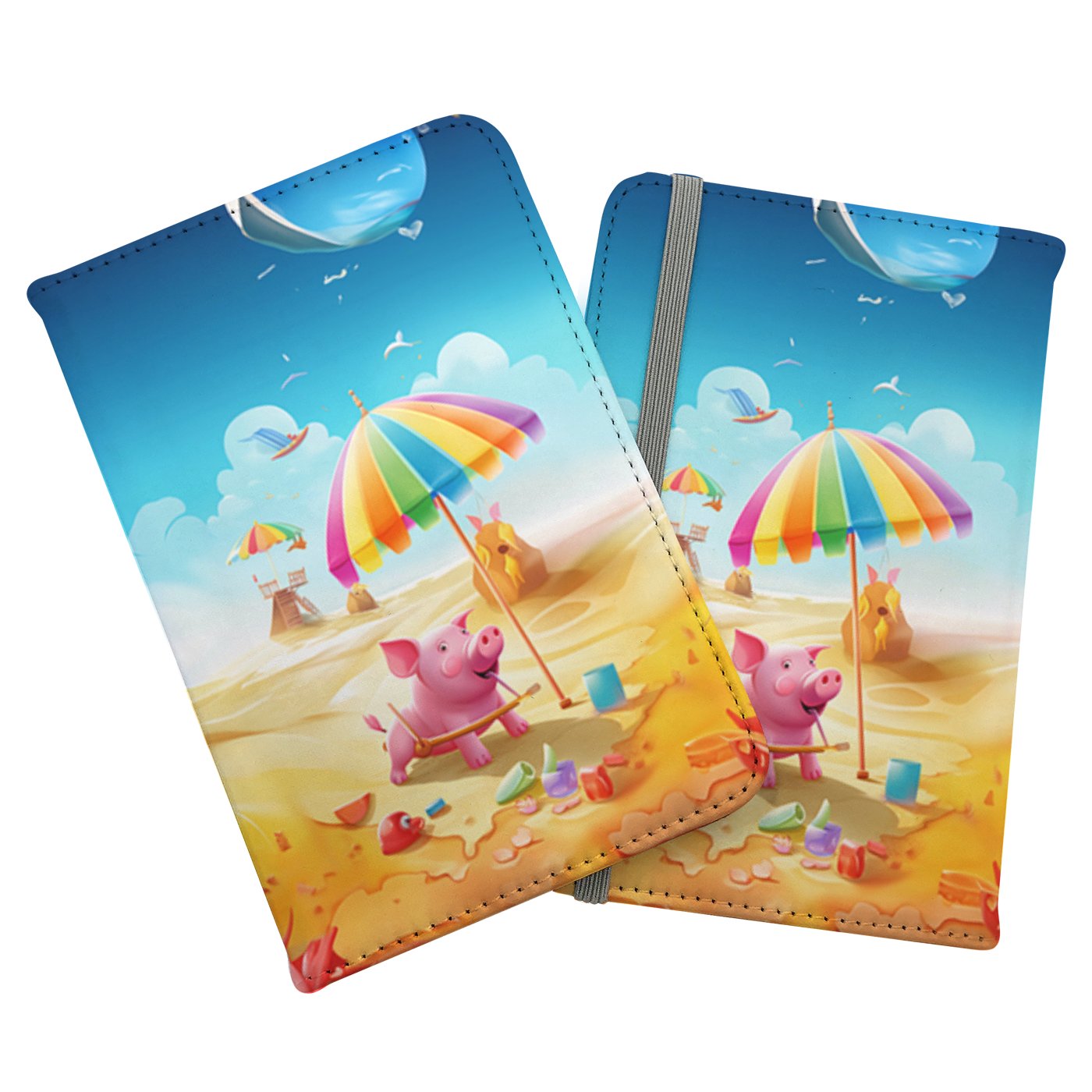 Pig On A Beach Holiday Passport Cover