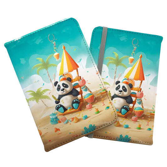 Happy Panda On A Beach Holiday Passport Cover