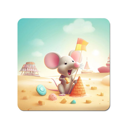 A Mouse On A Beach Holiday Coasters