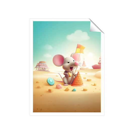 A Mouse On A Beach Holiday Art Prints