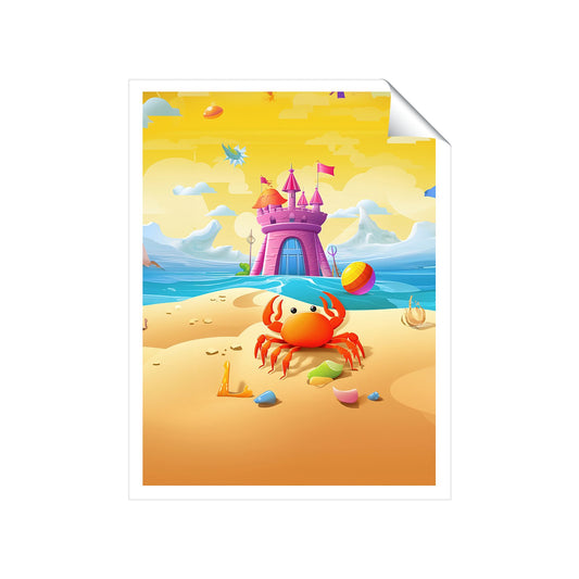 Orange Crab On A Beach Holiday Art Prints