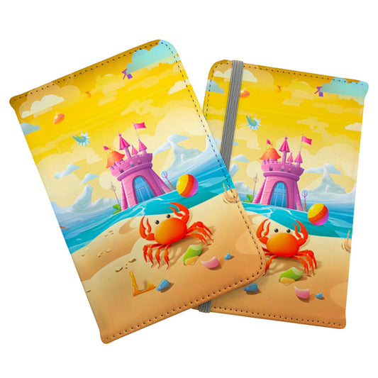 Orange Crab On A Beach Holiday Passport Cover