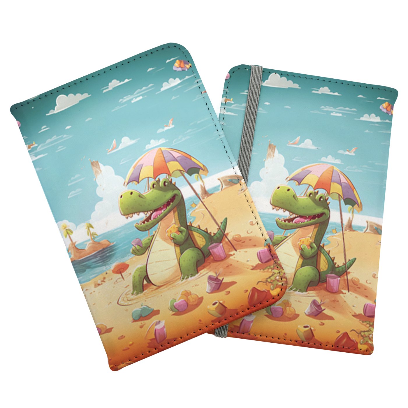 A Crocodile On A Beach Holiday Passport Cover