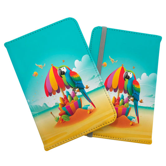 Parrot On A Beach Holiday Passport Cover