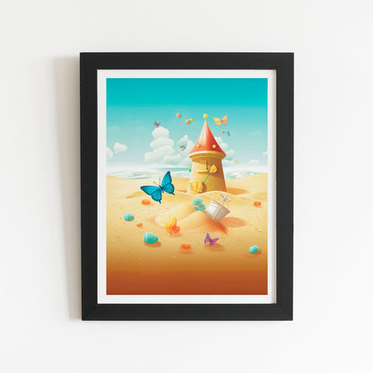 Butterflies On A Beach Holiday Art Prints