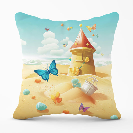 Butterflies On A Beach Holiday Outdoor Cushion