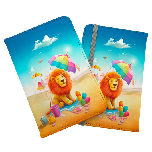 Lion On A Beach Holiday Passport Cover