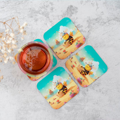 Bumblebee On A Beach Holiday Coasters