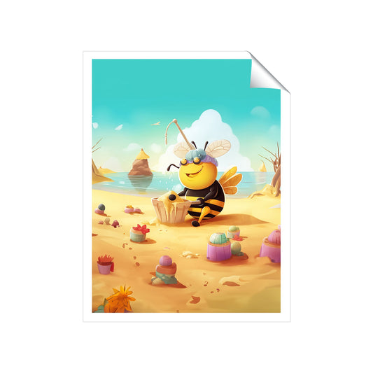 Bumblebee On A Beach Holiday Art Prints