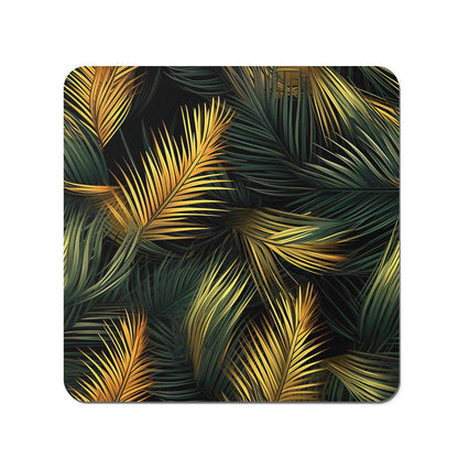 Golden Palm Leaves Coasters