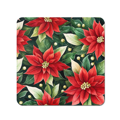 Poinsetta Watercolour Coasters