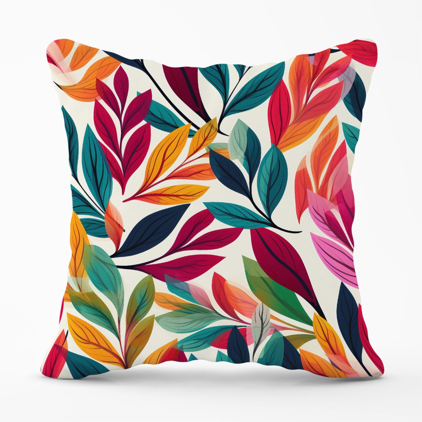 Bright Leaves Pattern Outdoor Cushion