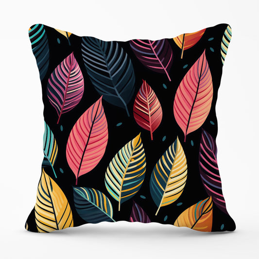 Colourful Leaves Pattern Outdoor Cushion