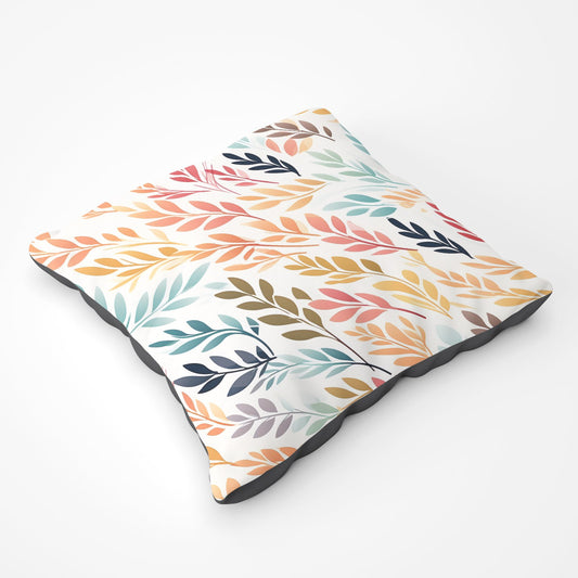 Colouful Sping Leaves Floor Cushion