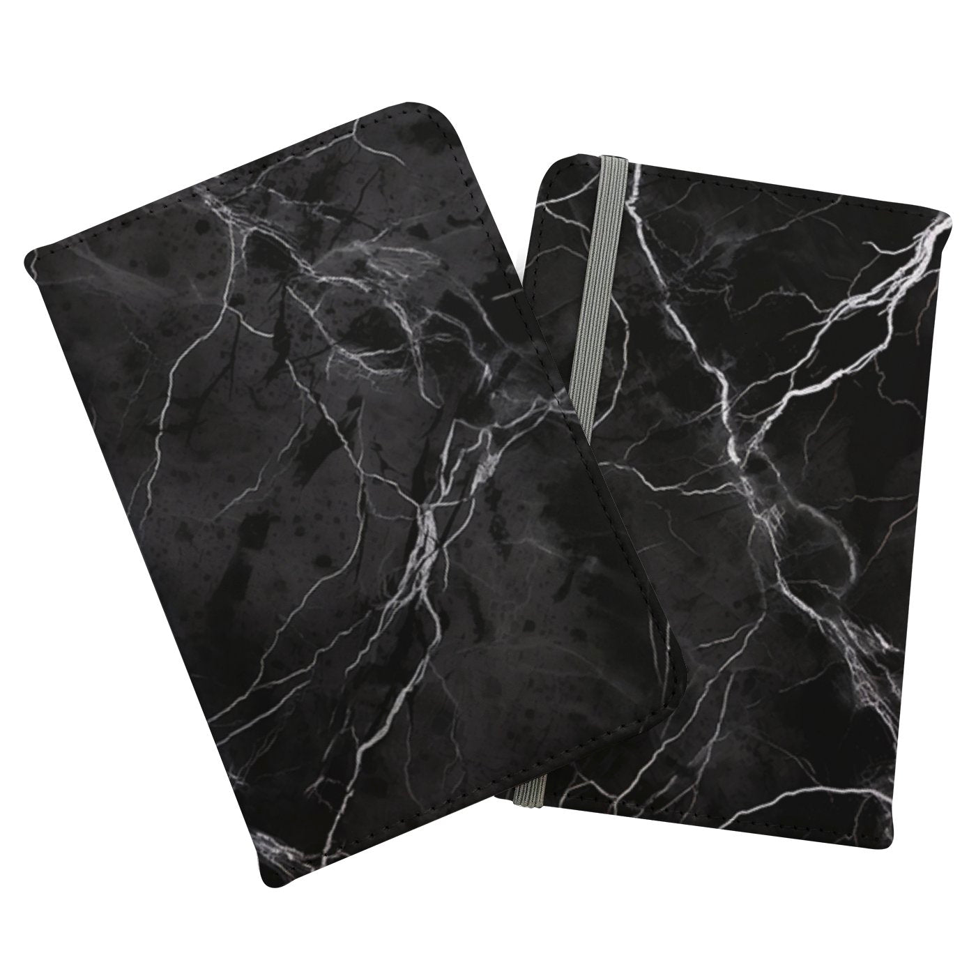 Black Marble Pattern Passport Cover