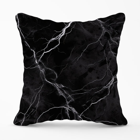 Black Marble Pattern Outdoor Cushion