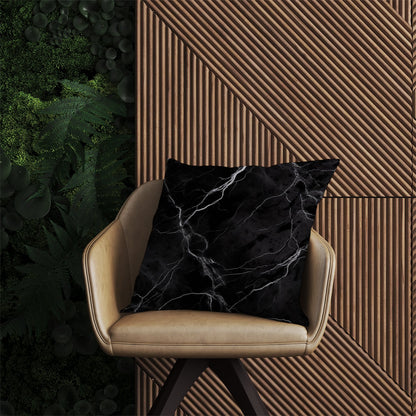 Black Marble Pattern Outdoor Cushion