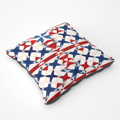 American Flag Abstract Pattern Floor Cushion