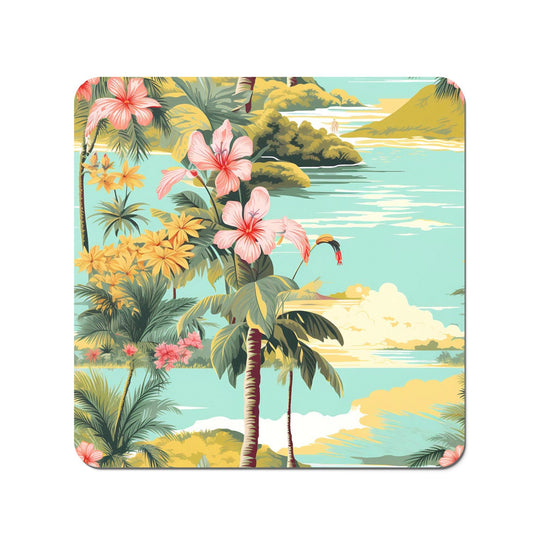 Palm Trees and Hibiscus Coasters