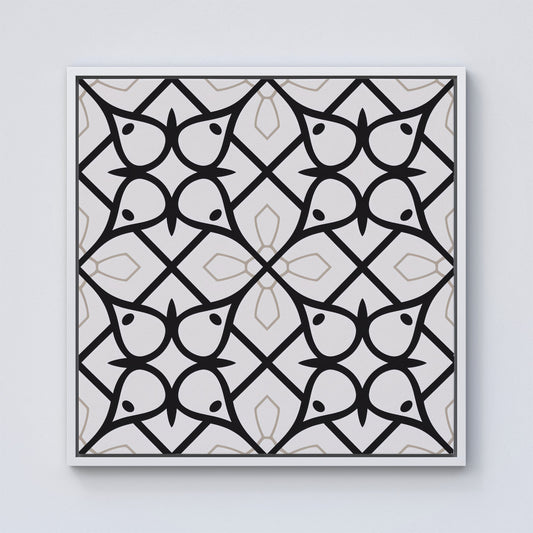 Arabic Style Pattern Framed Canvas