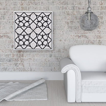 Arabic Style Pattern Framed Canvas