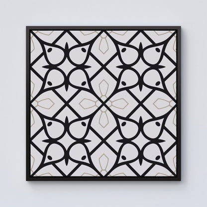 Arabic Style Pattern Framed Canvas