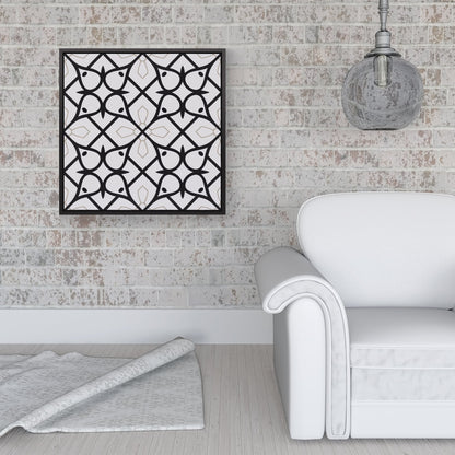 Arabic Style Pattern Framed Canvas