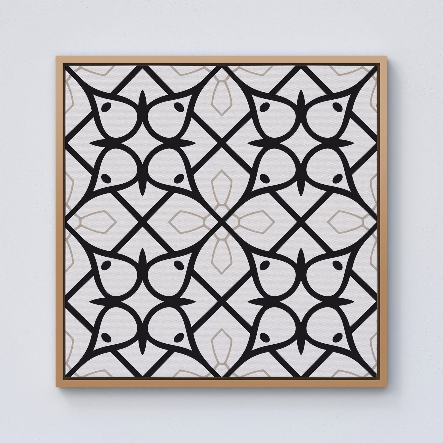 Arabic Style Pattern Framed Canvas