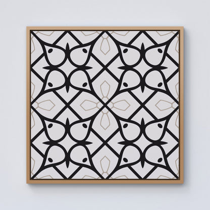 Arabic Style Pattern Framed Canvas