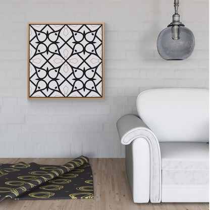 Arabic Style Pattern Framed Canvas