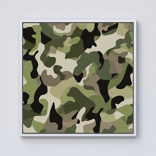 Camouflage Design Framed Canvas