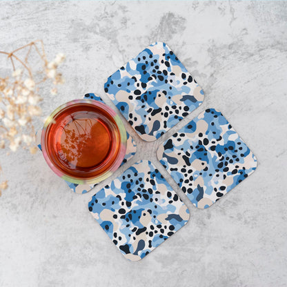 Blue Camouflage Pattern Coasters