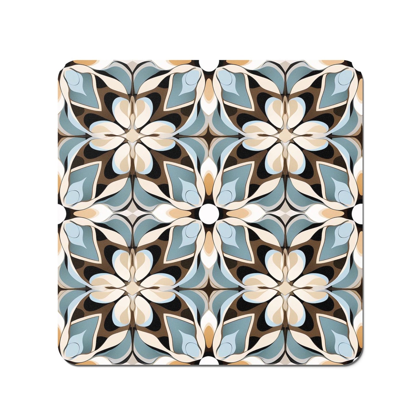 Beige And Brown Abstract Pattern Coasters