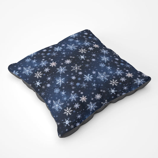 Dreamy And Magical Snowflake Floor Cushion