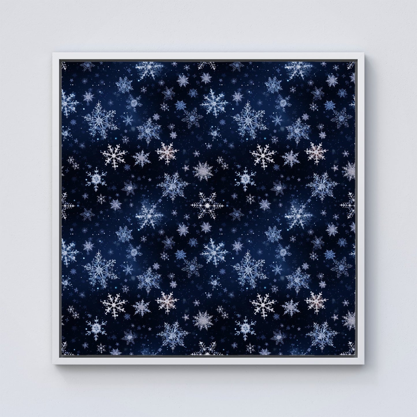 Dreamy And Magical Snowflake Framed Canvas