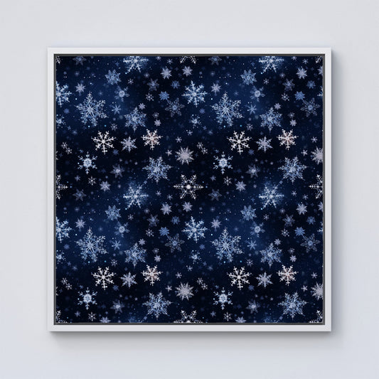 Dreamy And Magical Snowflake Framed Canvas