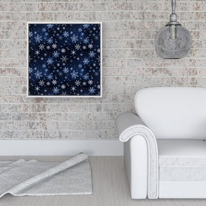 Dreamy And Magical Snowflake Framed Canvas